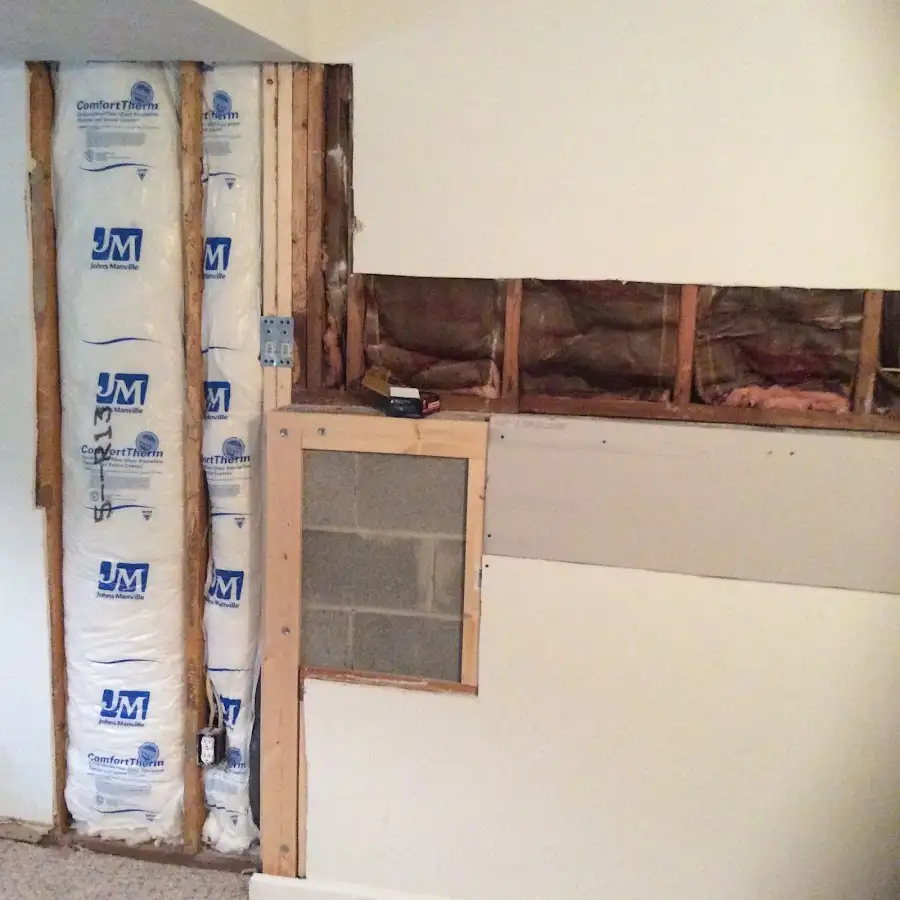 Wall insulation replacement during Structural Drying in Hayesville
